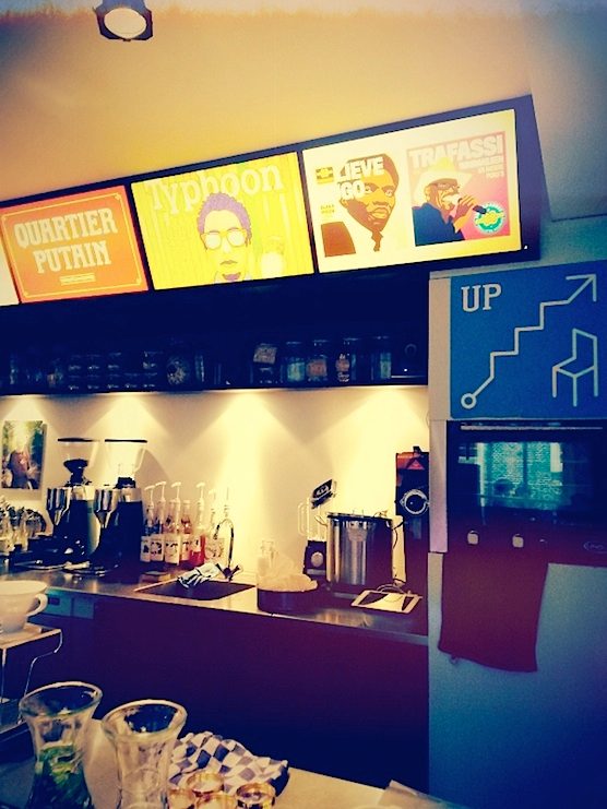 The coffee bar at Quartier Putain in the Red Light District.