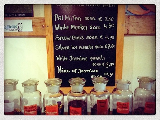 Some of the teas at Hofje van Wijs in Amsterdam's Red Light District
