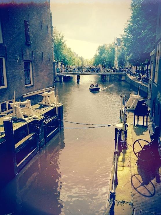 The Oudezijds Kolk in Amsterdam's Red Light District. Picture shot from The Sea Dike or Zeedijk.