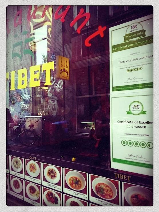 Restaurant Tibet in Amsterdam's Red Light District.