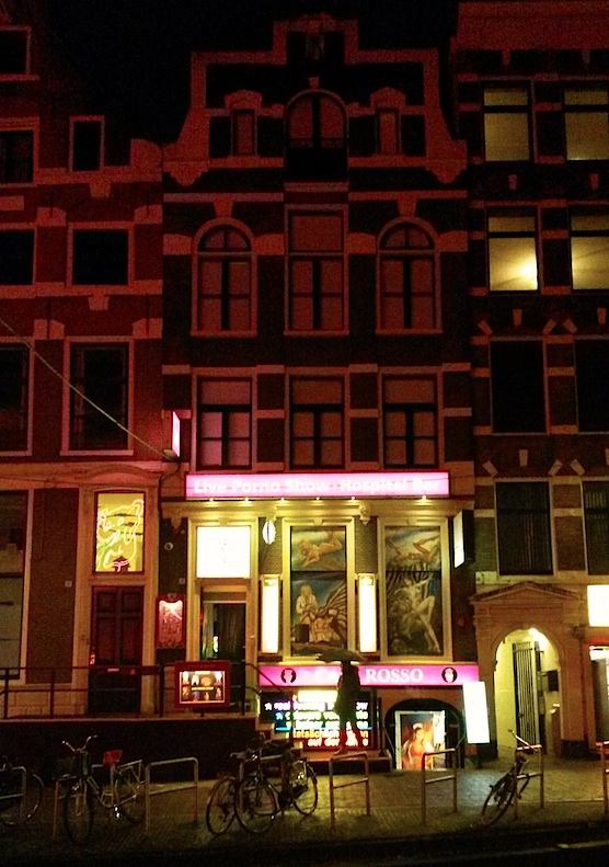 Hospital Bar is an erotic club in the Red Light District. It has strip tease and lap dancers.