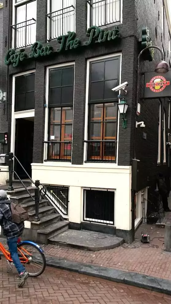 Cafe Bar The Pint in Amsterdam Red Light District.