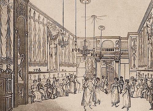 History of Prostitution - Interior of a brothel "De Pijl" in Amsterdam. 1810