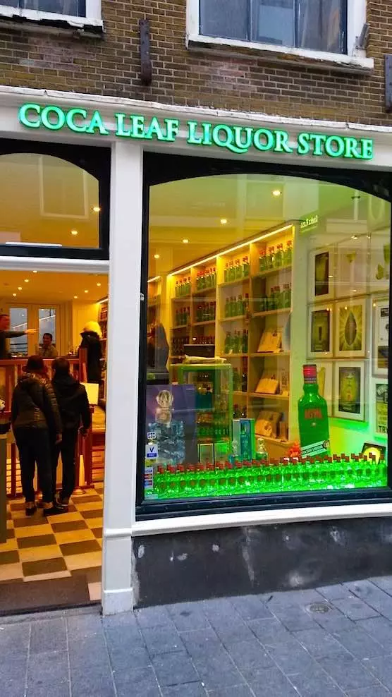 Coca Leaf Liquor Store in Amsterdam Red Light District
