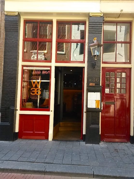 Restaurant W36 in the Red Light District of Amsterdam