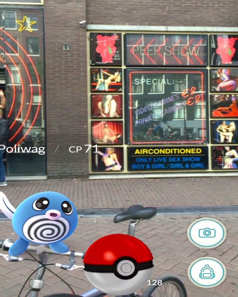 Pokemon in Amsterdam Red Light District