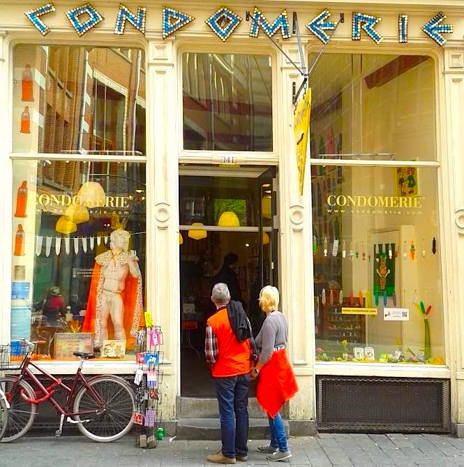 The most famous condom shop in Amsterdam's Red Light District