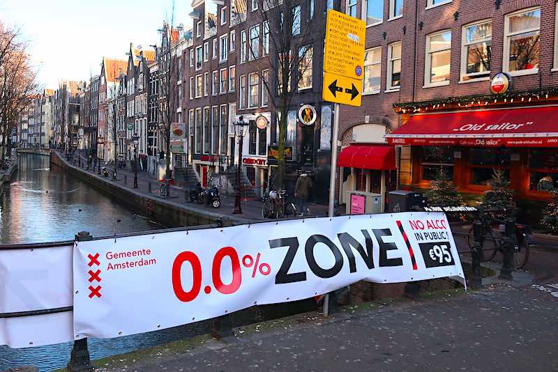 Amsterdam Alcohol Sign Anti Public Drinking