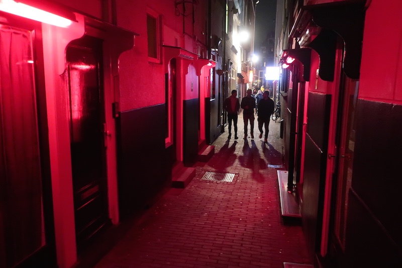 Windows Amsterdam's Red Light District