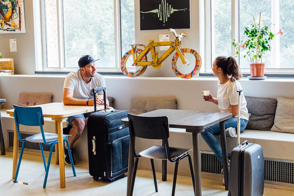 backpackers in an Amsterdam accommodation
