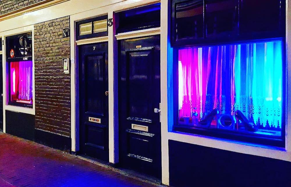 blue light window brothel in Amsterdam