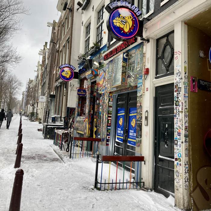Coffeeshop The Bulldog on Trompettersteeg in the Red Light District