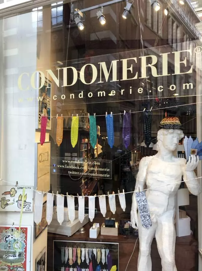 Condomerie het Gulden Vlies on Warmoesstraat, the world's oldest condom shop